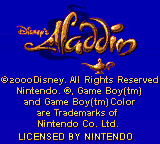 Aladdin (USA) Title Screen